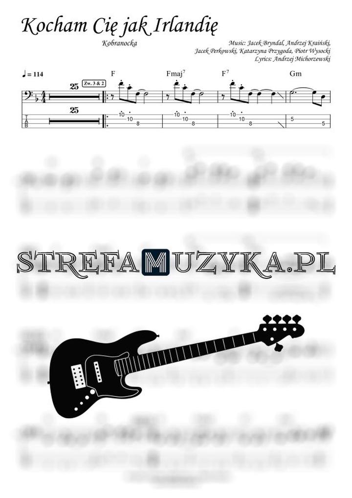Akordy do Kocham cię jak Irlandię