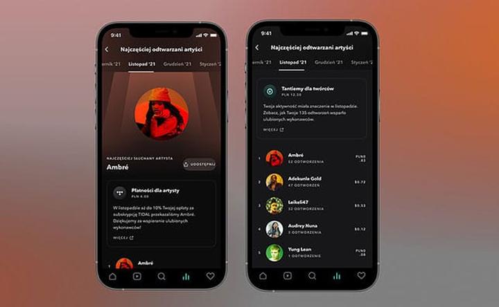 Porównanie Tidal Spotify