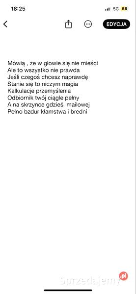 Koszt tekstu piosenki