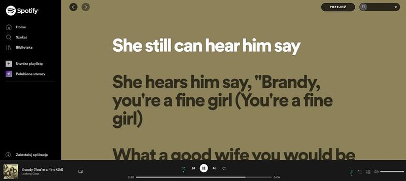 Przygotowanie tekstu do Spotify